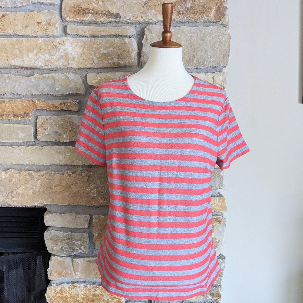BANANA REPUBLIC Short Sleeve Crew Neck Stripe Top